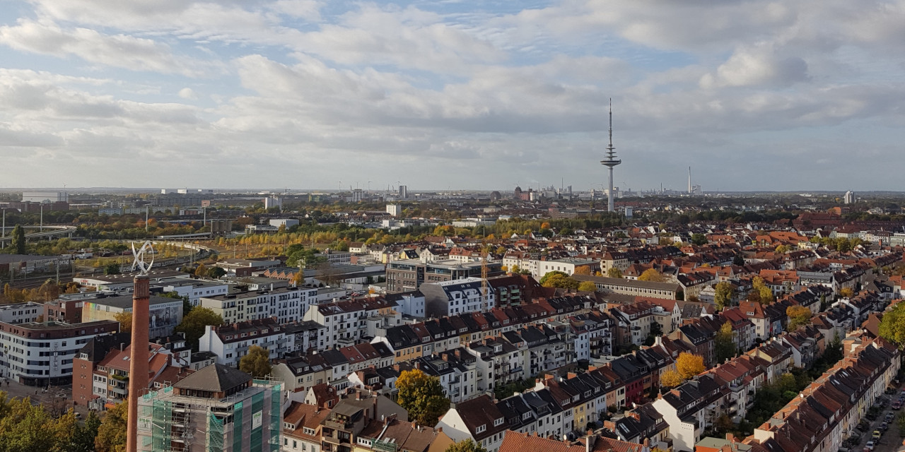 Bremen von der Bürgerweide 2 Panoramafoto von Bremen von der Bürgerweide 2