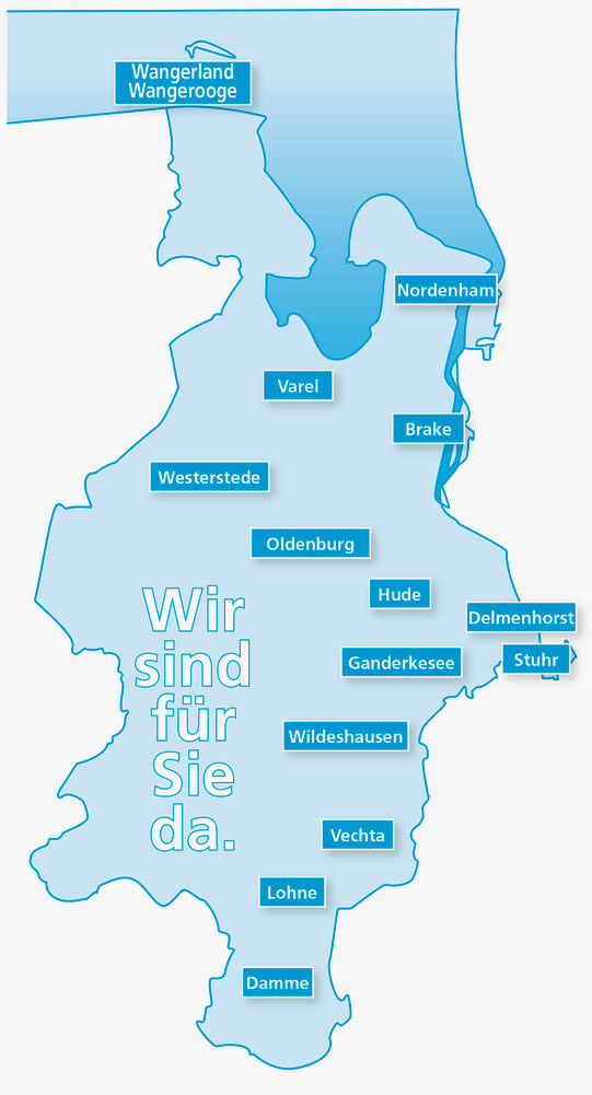 Karte Landesverband Oldenburg