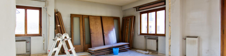 Eine Wohnung wird saniert