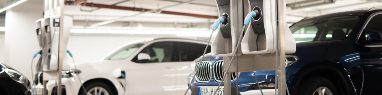 E-Auto Ladestationen in Tiefgarage