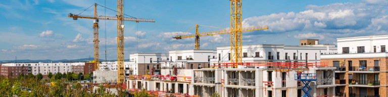 Baustelle im Frankfurter Europaviertel