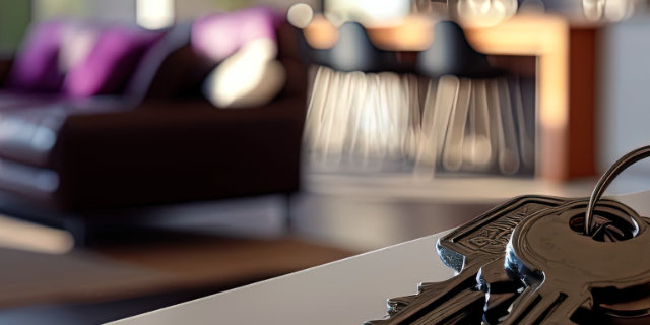 Wohnungsschlüssel auf Wohnzimmertisch