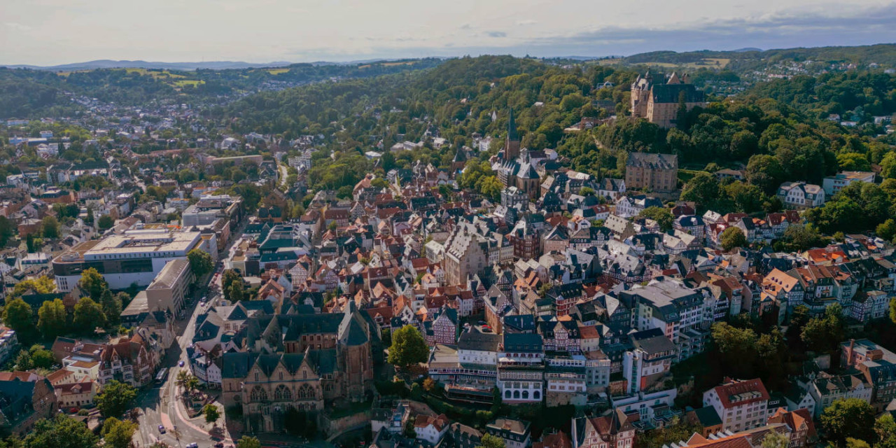Luftaufnahme von Marburg
