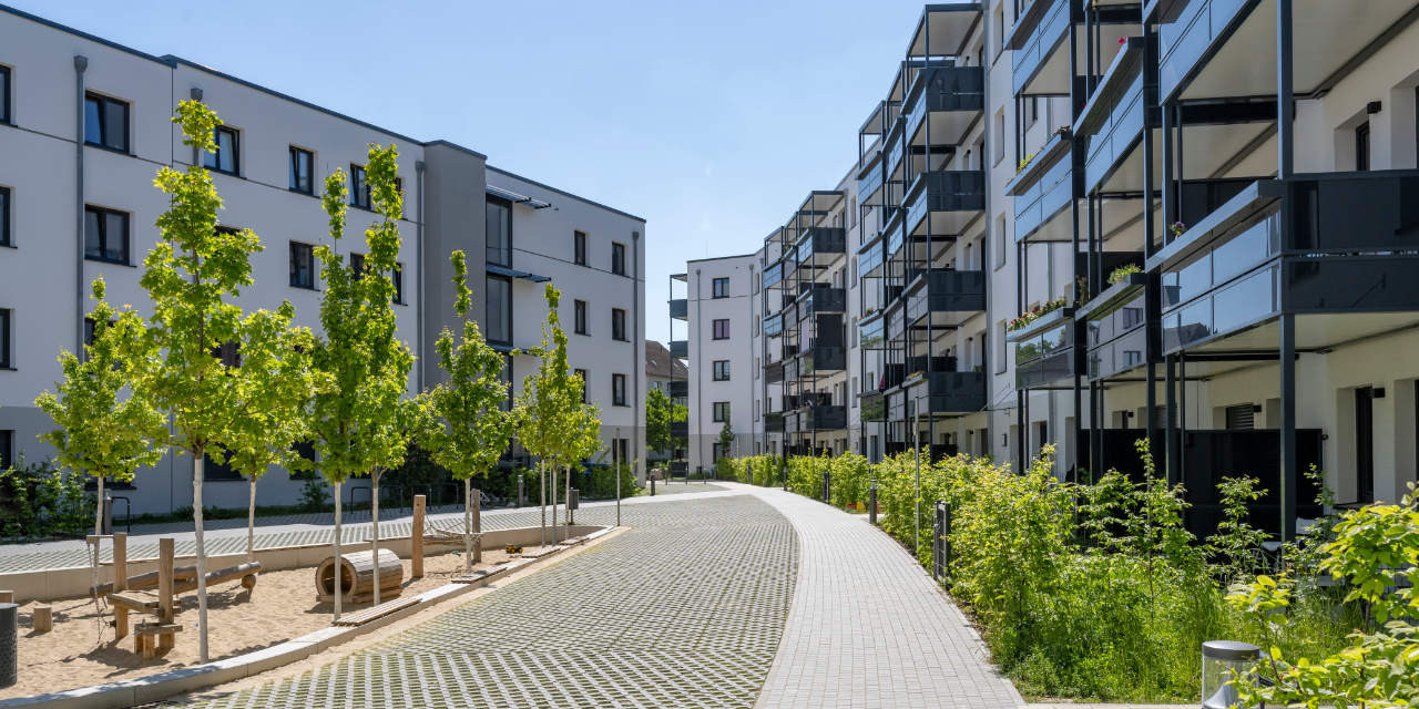 Moderne Wohnanlage in Deutschland