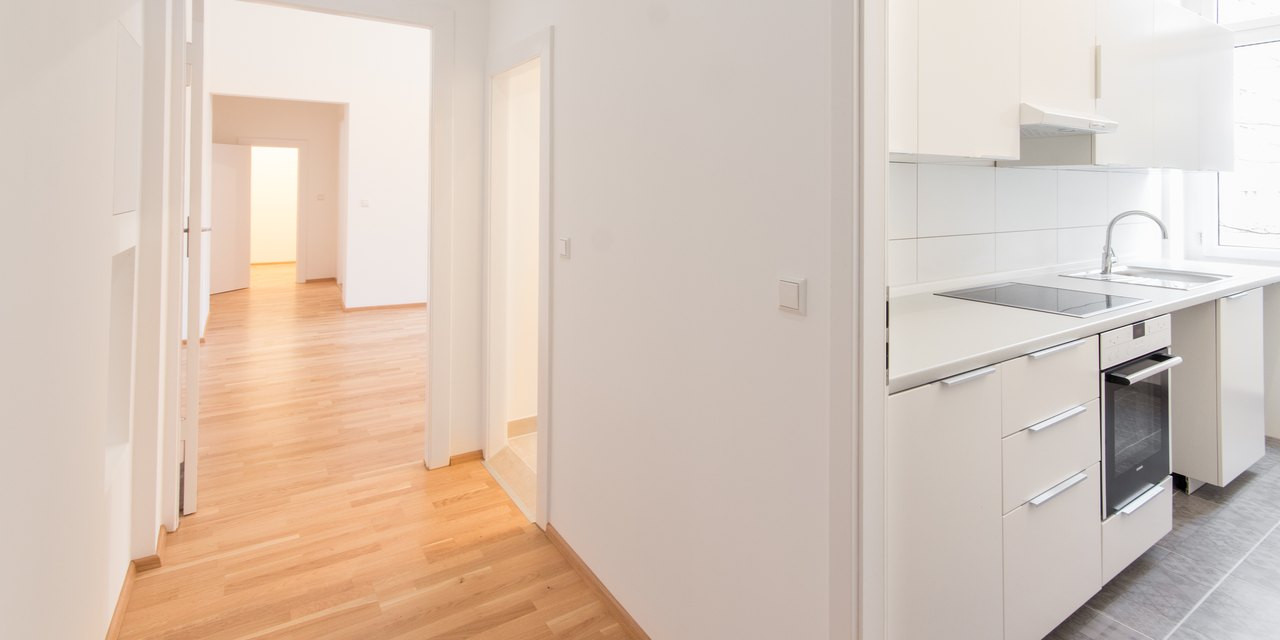 Leere Wohnung vor der Übergabe