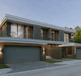 Modernes Zweifamilienhaus mit zwei Garagen