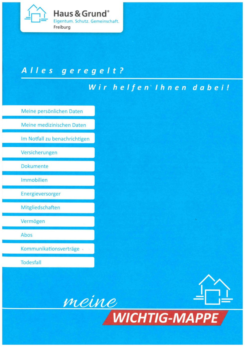 Ansicht Wichtig Mappe