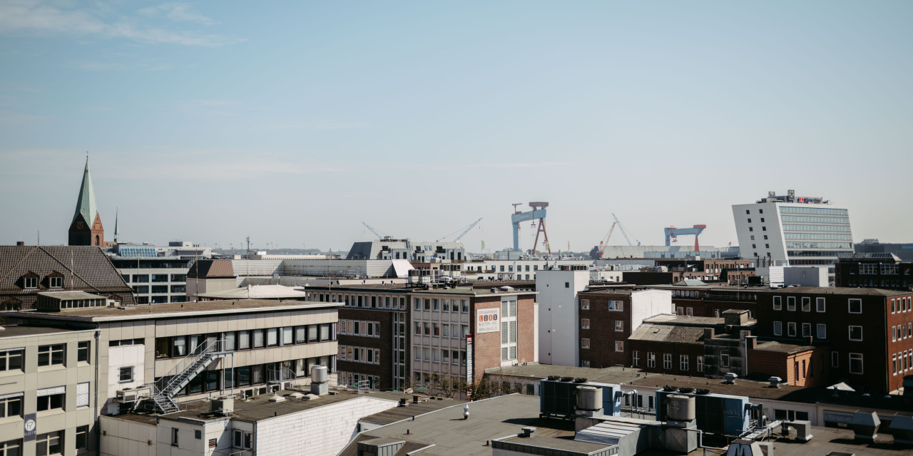 Blick über die Dächer von Kiel