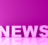 pinke Buchstaben N E W S