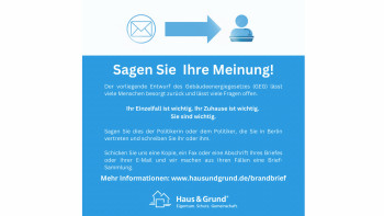 Aufforderung zum Brandbrief zum geänderten Gebäudeenergiegesetz