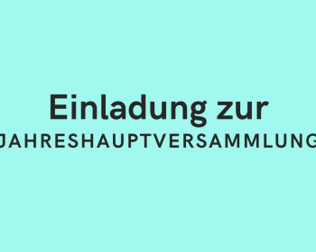 Einladung zur Jahreshauptversammlung