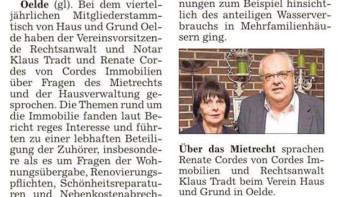 Vortrag Mietrecht und Hausverwaltung