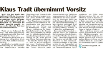 Neuer Vorsitzender Neuer Vorsitzender
